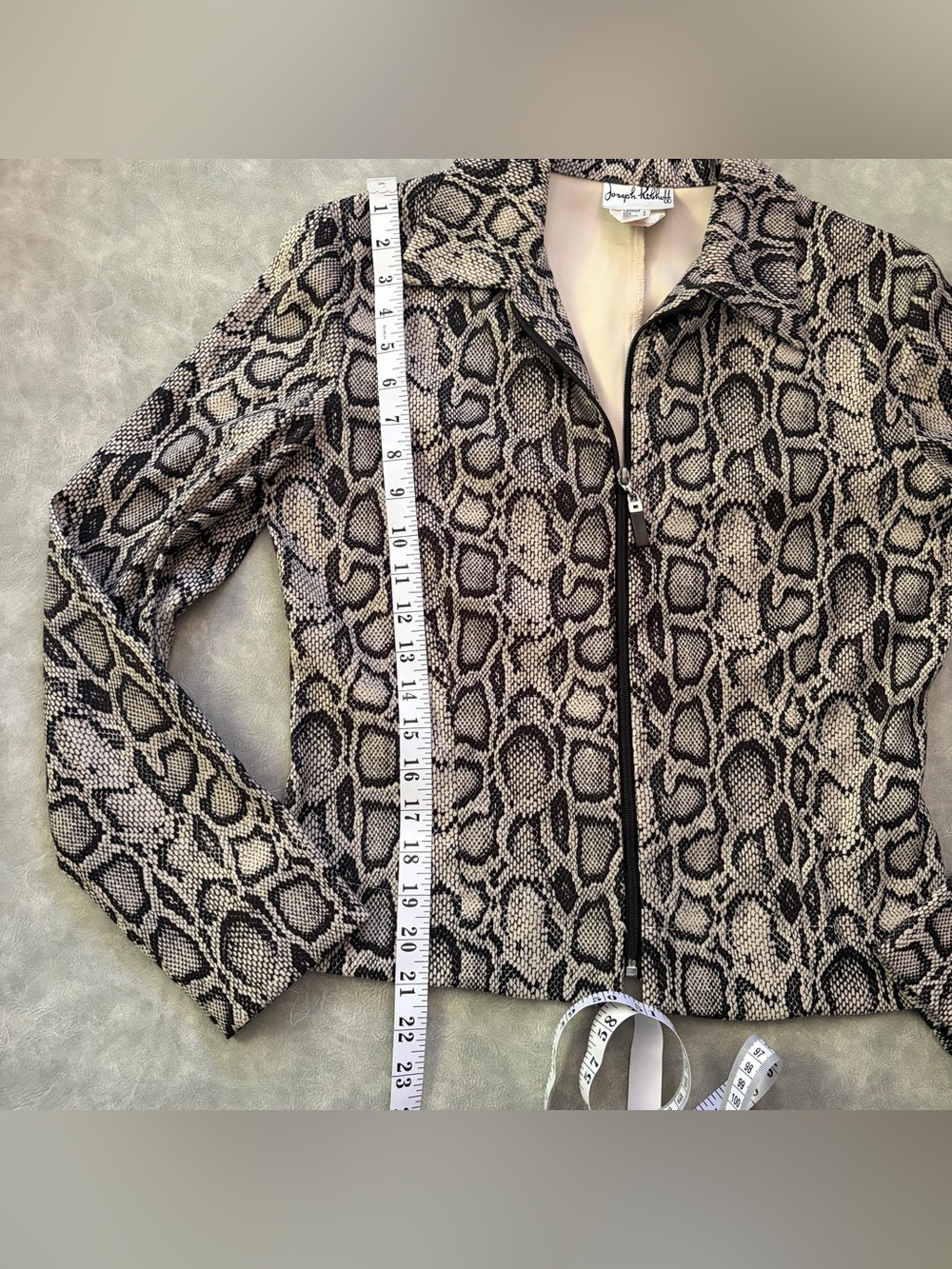 Vintage Joseph Ribkoff Snakeskin Skirt Suit Set 2 Piece Matching Set 90's Y2K - Picture 9 of 15